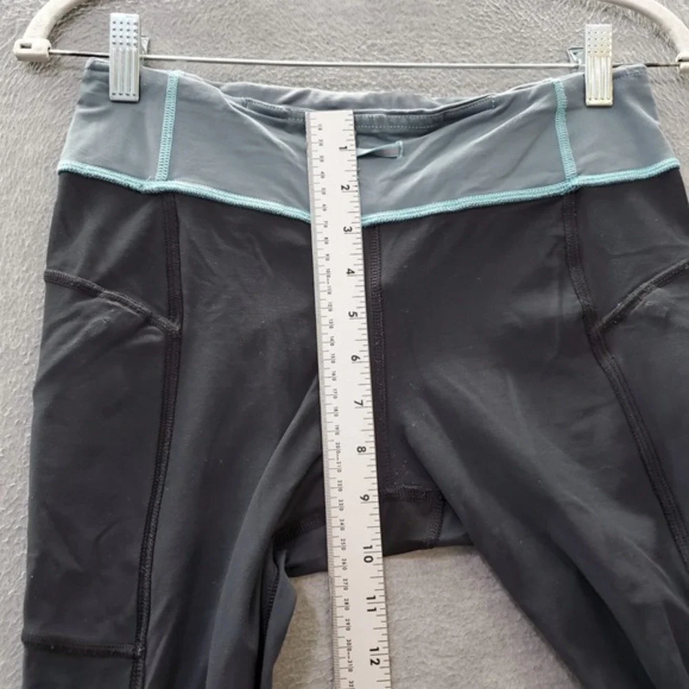 Lululemon Women Activewear Pants 8 Black Leggings Pockets Mid Rise 30 in‎ Inseam